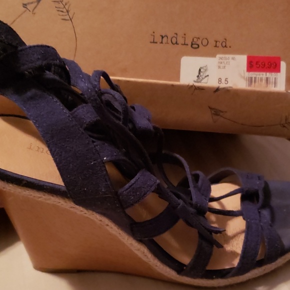 Ladies blue sandal heels 8.5 - Picture 1 of 3